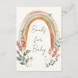 Boho Rainbow Books for Baby Card – Pampas Grass Informatiekaartje