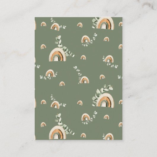 Boho Rainbow Books Informatiekaartje (Achterkant)