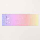 Boho Rainbow Botanical Monogram Naam Yogamat (Achterkant (horizontaal))