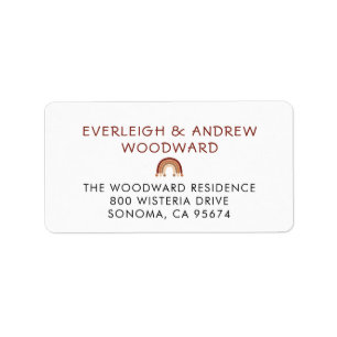 Boho Rainbow Boy Baby shower Etiket