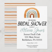 Boho Rainbow Bridal Shower-uitnodiging Kaart (Voorkant / Achterkant)