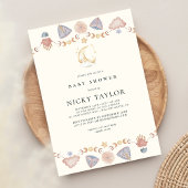 Boho Rainbow Butterfly-Baby shower Kaart