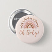 Boho Rainbow Button, Baby shower Button (Voorkant /achterkant)