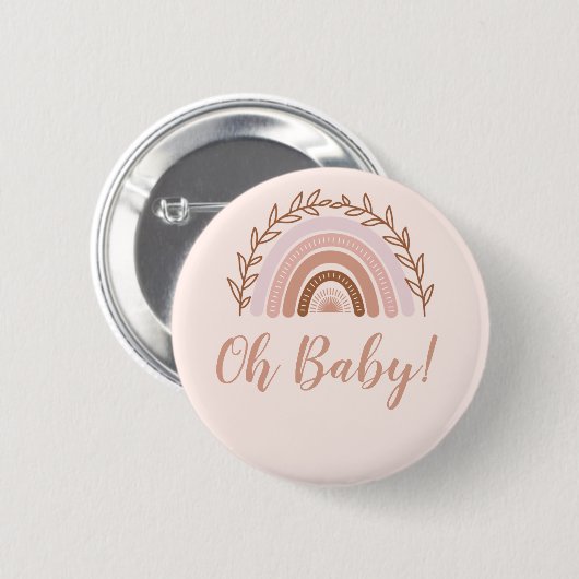 Boho Rainbow Button, Baby shower Button (Voorkant /achterkant)