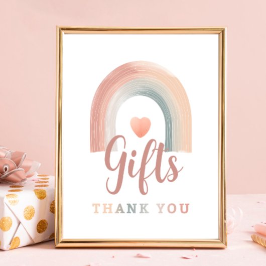 Boho Rainbow Cadeau Tafelteken - Waterverf Aardse 