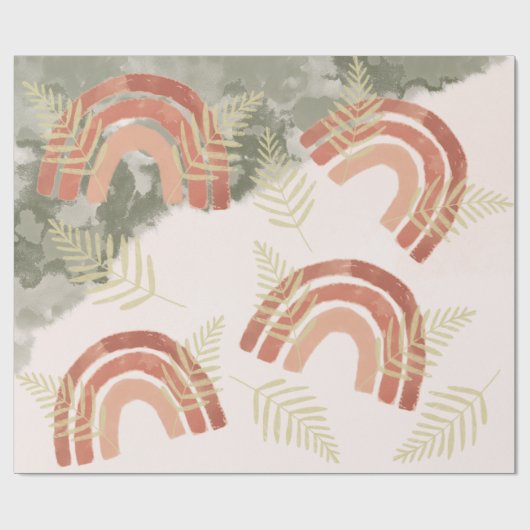 Boho Rainbow Cadeaupapier (Vlak)