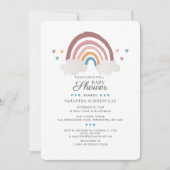 Boho Rainbow Chic Waterverf Baby shower (Voorkant)