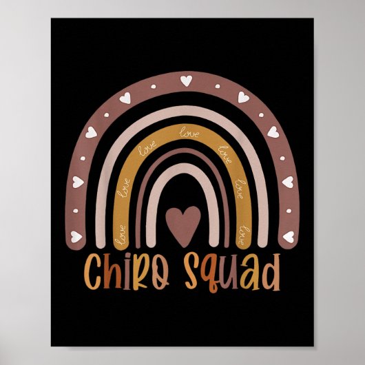 Boho Rainbow Chiro Squad Chiropractor Doctor Chiro Poster (Voorkant)