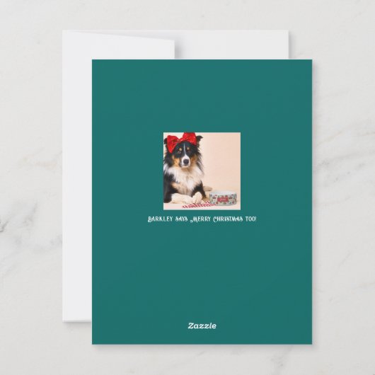 Boho Rainbow Christmas Feestdagenkaart (Achterkant)