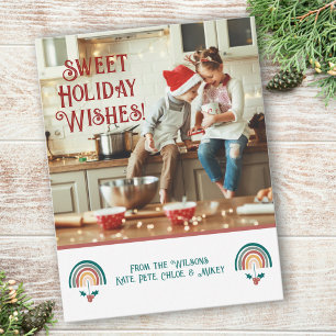 Boho Rainbow Christmas Feestdagenkaart