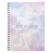 Boho Rainbow Clouds Doelstellingen Notitieboek (Voorkant)