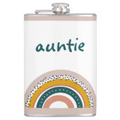 Boho Rainbow Custom Name Pastel Stripes Trendy Heupfles (Voorkant)