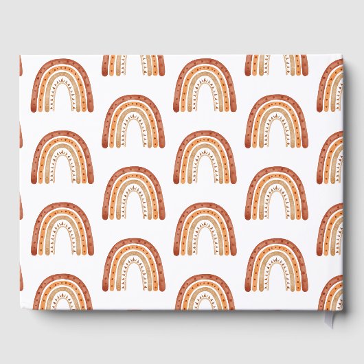 Boho Rainbow Custom Verjaardagsfeest Folie Guestbo Gastenboek (Achterkant)