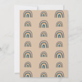 Boho Rainbow Daisy 1e Verjaardag Uitnodiging (Achterkant)