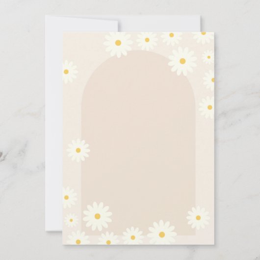 Boho Rainbow Daisy Onederful First Birthday Kaart (Achterkant)