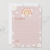 Boho Rainbow Daisy Time Capsule Opmerking Bericht  Bedankkaart (Voorkant)