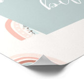 Boho Rainbow Daisy Two Wild 2e verjaardag Welkom Poster (Hoek)