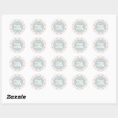 Boho Rainbow Daisy Two Wild Girl's 2e verjaardag Ronde Sticker (Vel)
