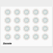 Boho Rainbow Daisy Wild One Girl's eerste verjaard Ronde Sticker (Vel)