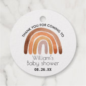 Boho Rainbow Dank u Baby shower Bedankjes Labels (Achterkant)
