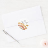 Boho Rainbow Dank u Baby shower Ronde Sticker (Envelop)