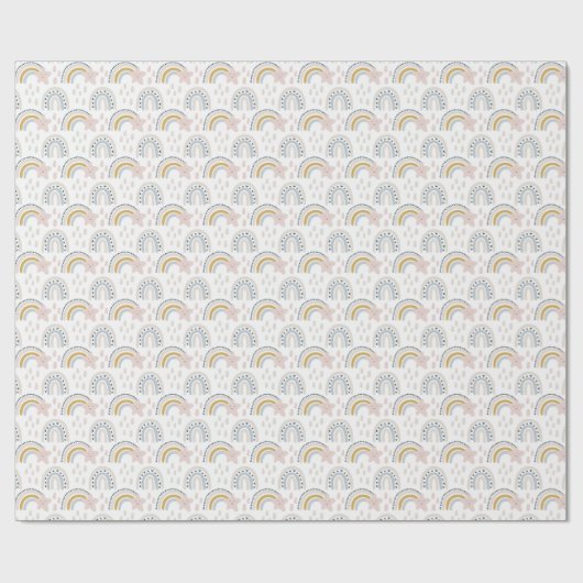 Boho Rainbow Design Neutrale kleuren Cadeaupapier (Vlak)
