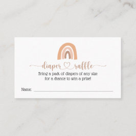 Boho Rainbow Diaper Raffle Baby shower Kaart Visitekaartje