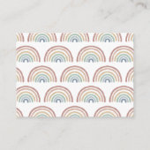 Boho Rainbow Diaper Raffle Card Informatiekaartje (Achterkant)