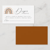 Boho Rainbow Diaper Raffle Enclosure Card Plaatskaartje (Voorkant / Achterkant)