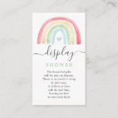Boho Rainbow Display Shower-Baby shower Informatiekaartje (Voorkant)
