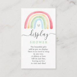 Boho Rainbow Display Shower-Baby shower Informatiekaartje
