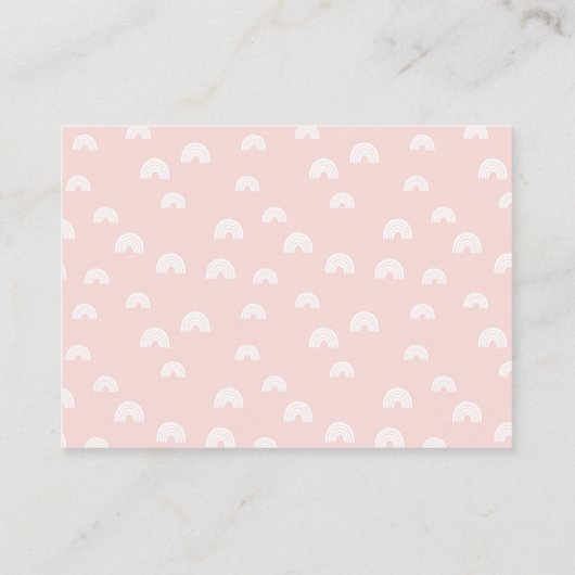 Boho Rainbow Display Shower — Geschikt voor Baby s Informatiekaartje (Achterkant)