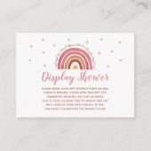 Boho Rainbow Display Shower — Geschikt voor Baby s Informatiekaartje (Voorkant)