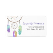 Boho Rainbow Dreamcatcher Etiket (Voorkant)