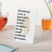 Boho Rainbow Dreamcatcher | Whimsical Waterverf G Reclamebord Met Voetstuk (Insitu)