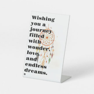 Boho Rainbow Dreamcatcher | Whimsical Waterverf G Reclamebord Met Voetstuk