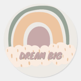 BOHO RAINBOW DROOM GROOT ZELFRESPECT RONDE STICKER