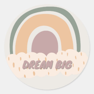 BOHO RAINBOW DROOM GROOT ZELFRESPECT RONDE STICKER