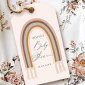 Boho Rainbow Earth Tone Baby shower Favoriet Cadeaulabel