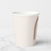 Boho Rainbow Earth Tone Baby shower Papieren Bekers (Rechts)