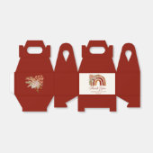 Boho Rainbow Earth Tone Terracotta Tropisch Bedankdoosjes (Uitgevouwen)