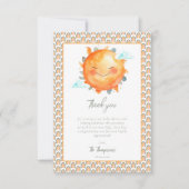 Boho Rainbow een kleine Ray van zonnig Baby shower Bedankkaart (Voorkant)
