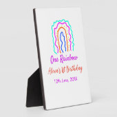 Boho Rainbow één verjaardag kinder heldere retro v Fotoplaat (Zijkant)