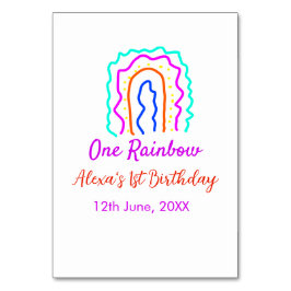 Boho Rainbow één verjaardag kinder heldere retro v Kaart