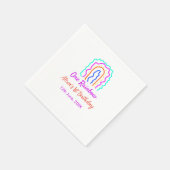 Boho Rainbow één verjaardag kinder heldere retro v Servet (Hoek)