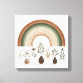 Boho Rainbow en Aardse Botanicals Canvas Afdruk (Voorkant)