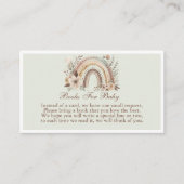 Boho Rainbow en Flowers Boeken voor Baby Kaart (Voorkant)