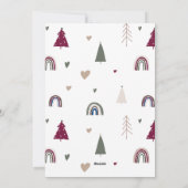 Boho Rainbow en Heart Arch Green Joyful Two Foto Feestdagenkaart (Achterkant)