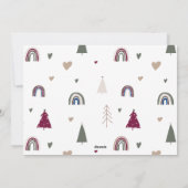 Boho Rainbow en Hearts Arch Oh Wat een leuke foto Feestdagenkaart (Achterkant)