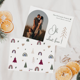 Boho Rainbow en Hearts Arch Oh Wat een leuke foto Feestdagenkaart